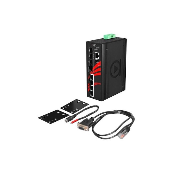 8-Port Industrial Gigabit Light Layer 3 Managed Ethernet Switch